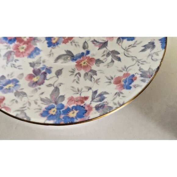 Vintage Colclough Chintz Floral Wide Mouth Tea Cup & Saucer  England 1950's - Picture 8 of 12
